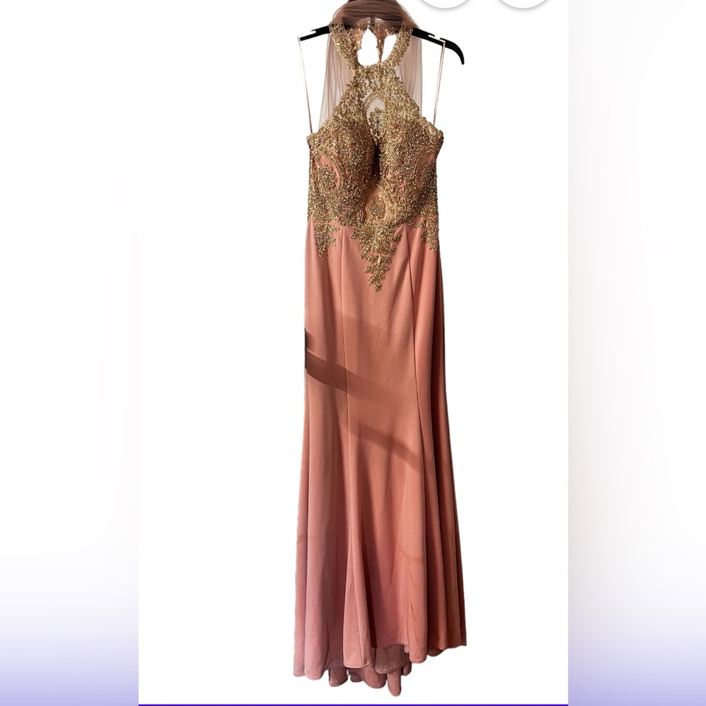 COPY - Party dress with gold embroidery great for groom mother